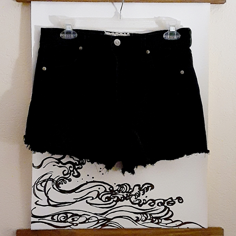 Altar'd State Women's Black Jean Shorts